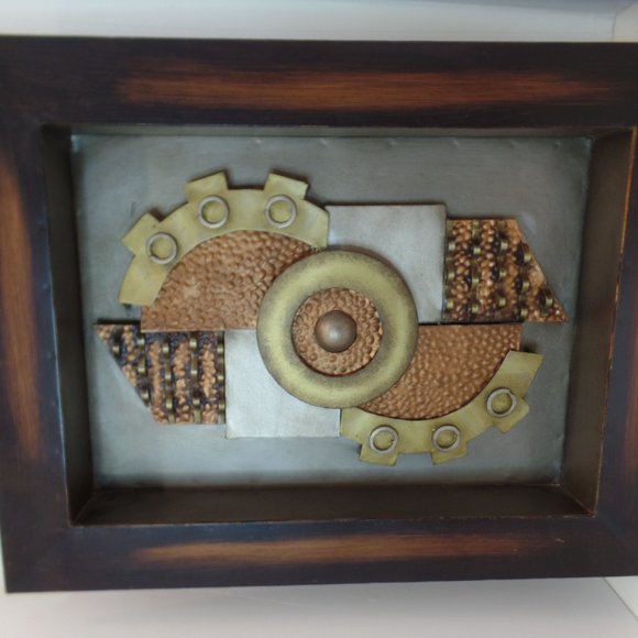 Other - Brutalist Wall Art  Mixed Metals Brass Copper Silver Artwork   22" x 17" x 3"